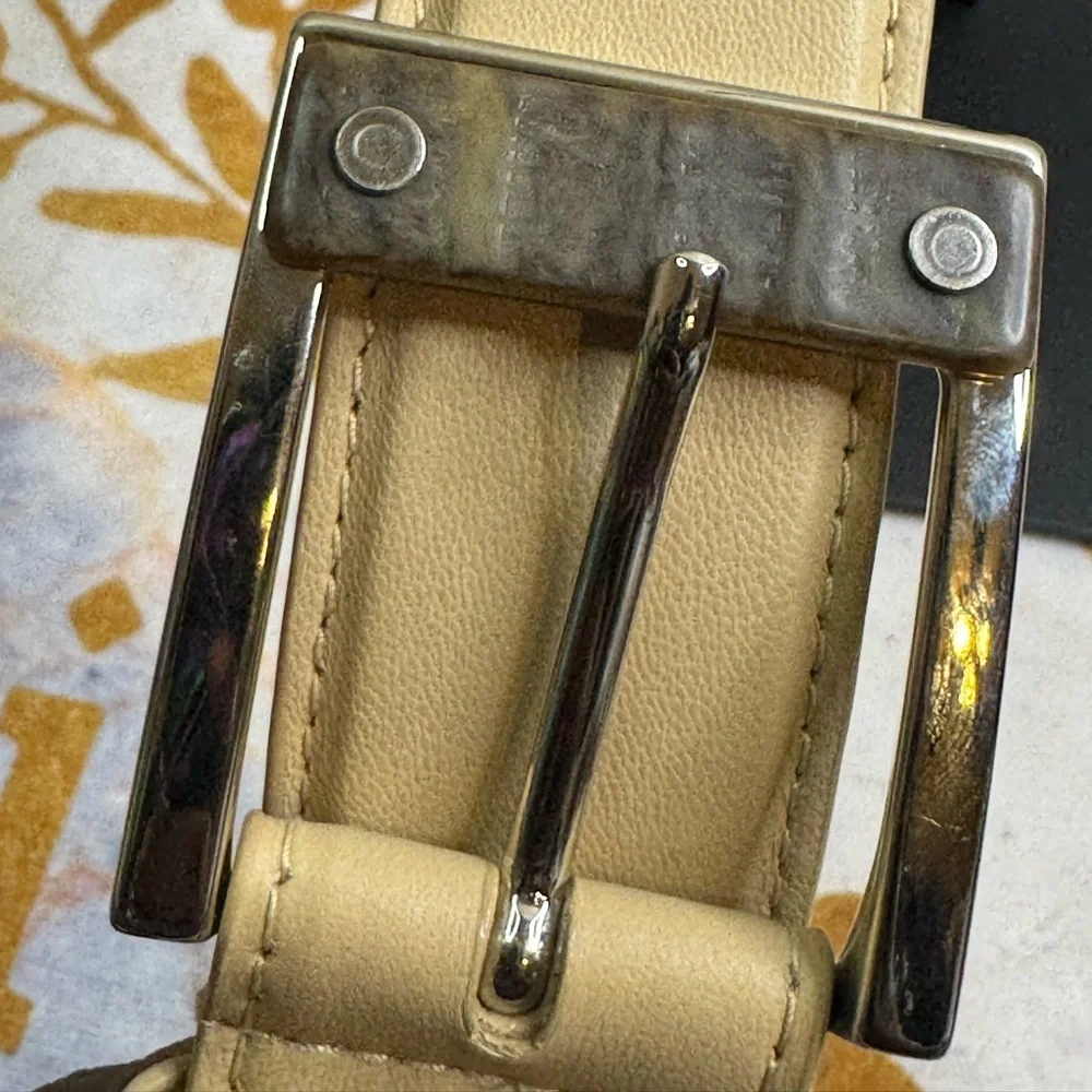 Carisle Tan Leather Made in the USA Genuine Leather Belt W/Tortoise Shell Buckle